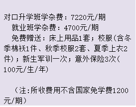 岳阳市中岳经贸职业技术学校学费