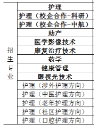 泰山护理职业学院专业